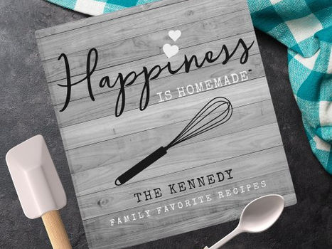 Top 10! Gray Wood Farmhouse Happiness is Homemade Recipe 3 Ring Binder