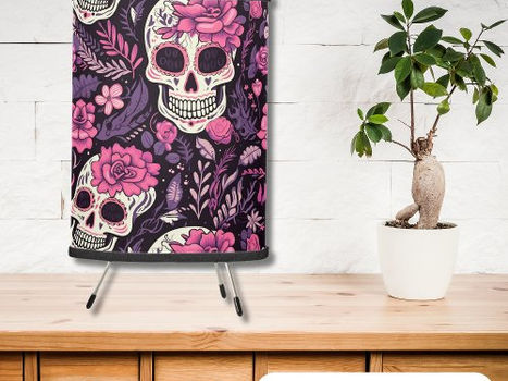 Best Deals! Cute Modern Sugar Skull Gothic Vintage Cool Pink Tripod Lamp