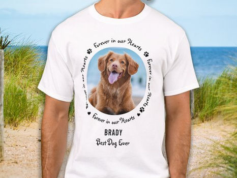 Best Price! Forever In Our Hearts Pet Loss Pet Memorial Photo T-Shirt