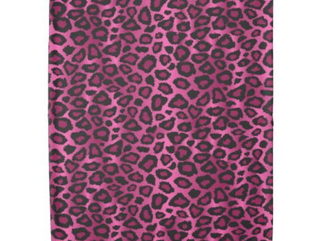 Big Deals! Trendy Chic Pink & Black Leopard Print Duvet Cover