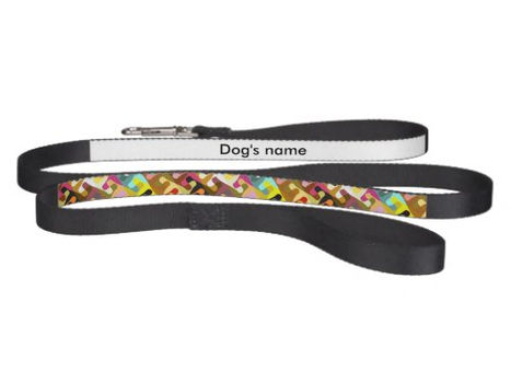 Best Price! Colorful shapes abstract design pet leash