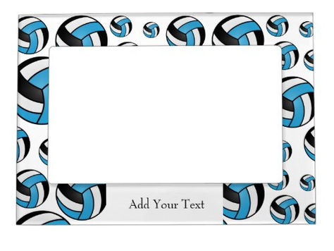 Hot Deals! Personalize Volleyball Player - Baby Blue Magnetic Frame