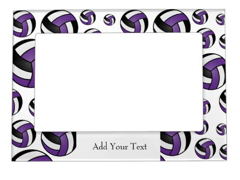Review Personalize Volleyball Player - Purple Magnetic Frame