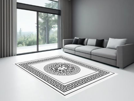 Hot Review! Medusa Greek Key White Area Rug