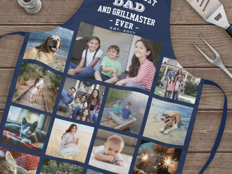 Best Price! Any Text Photo Collage Best Dad Grill Master Blue Apron