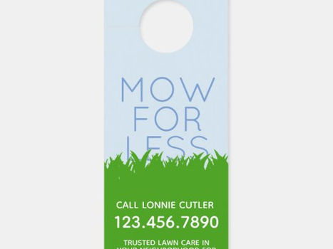 Hot Review! Lawn Mowing Services Door Hanger Business Card