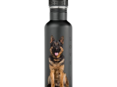 Hot Review! German Shepherd Shirt Shepard Dog Mom Dad Love Pet Stainless Steel Water Bottle