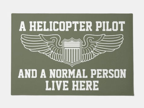 Best Price! A Helicopter Pilot and A Normal Person Live Here Doormat