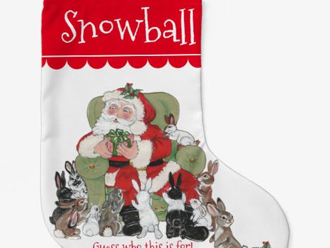Top 10! Cute Personalized Santa Pet Bunny Rabbit Christmas Large Christmas Stocking