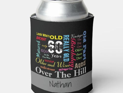 Top 5! 60th Happy Birthday in a Graffiti Style Can Cooler