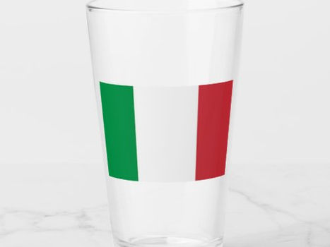 Hot Deals! Glass Tumbler Italy Flag 16 onz