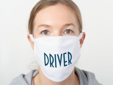 Best Price! Driver custom text white cotton face mask