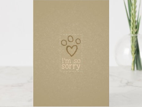 Best Deals! Pet Loss Sympathy from single Neutral Card