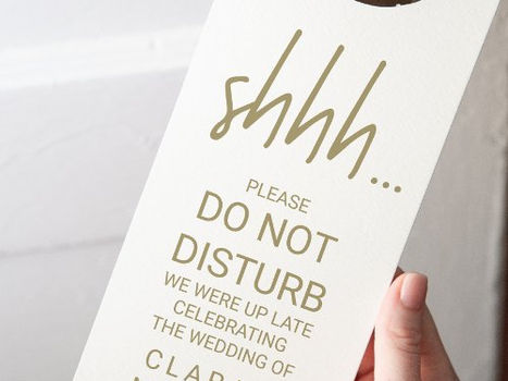 Hot Review! Whimsical Gold Calligraphy Hotel Wedding Guest Door Hanger