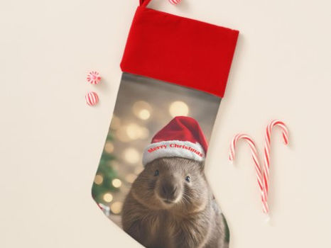 Review Adorable Christmas Wombat, Christmas Stocking