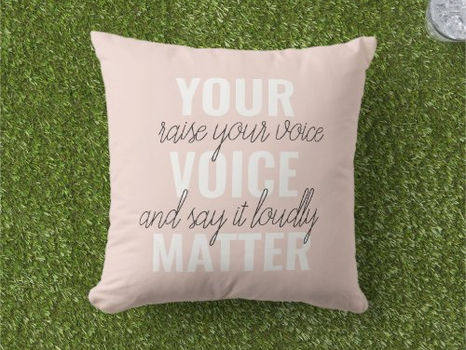 Best Price! Inspiration Your Voice Matter Motivation Quote Outdoor Pillow