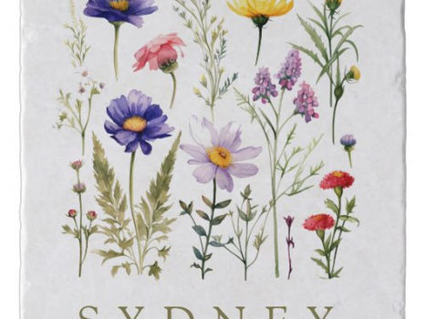 Best Price! Vintage Bee and Wild Flowers modern Trivet