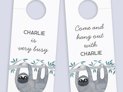 Top 5! Sloth Personalized Door Hanger