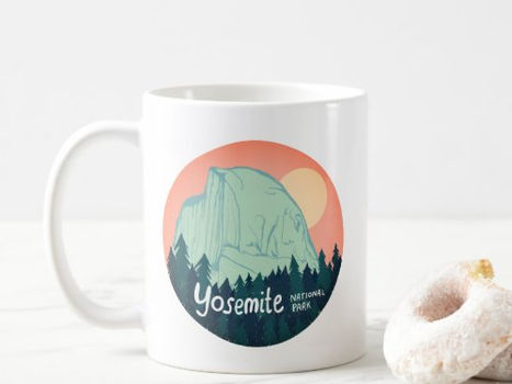 Hot Review! Yosemite National Park Half Dome Sunset Teal Coffee Mug