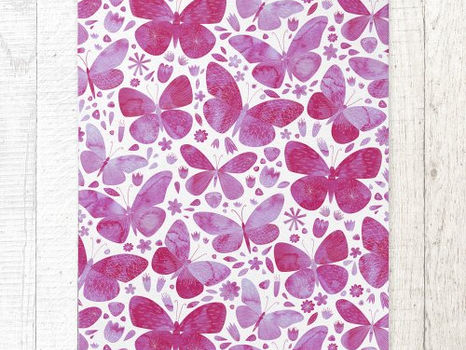 Top 5! Pink Watercolor Butterfly Rug