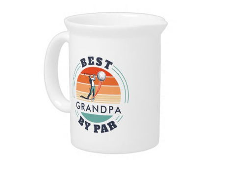 Big Deals! Best Grandpa By Par Retro Golfing Papa Beverage Pitcher