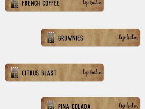 Top 5! Rustic Logo Lip Balm Cosmetic Product Labels