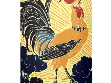 Hot Review! Vintage Art Nouveau Morning Sun Rooster Lamp Shade