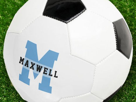 Top 10! Cool Monogram Custom Name Classic Light Blue Soccer Ball