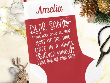 Best Price! Dear Santa I Have Been Good Funny Letter To Santa Small Christmas Stocking