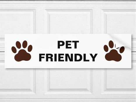 Review Pet Friendly Custom Text Bumper Sticker