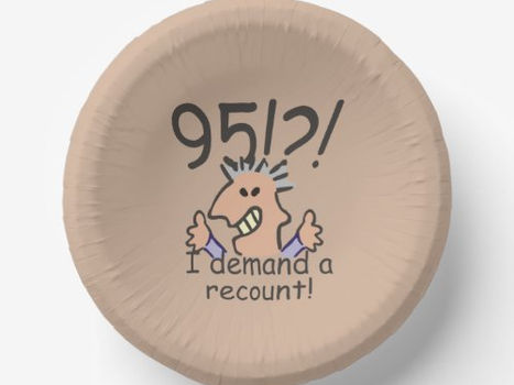 Hot Deals! Recount 95th Birthday Funny Cartoon Man Paper Bowls