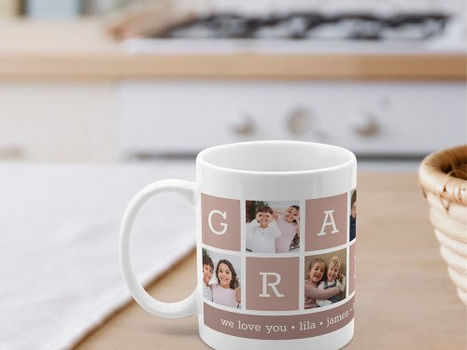 Hot Review! Grandma Photo Collage & Grandchildren Names Coffee Mug
