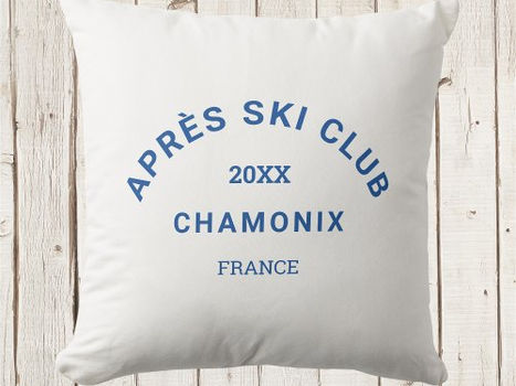 Review Après Ski Club Cool Blue Ski Resort Crest Outdoor Pillow
