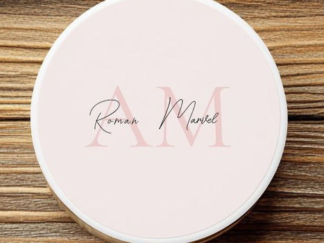 Top 5! Minimalistic Monogram Initial & Name Pastel Pink Mini Candle Favors