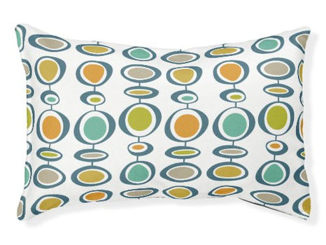 Big Deals! Colorful Mid Century Modern Funky Circles Pet Bed
