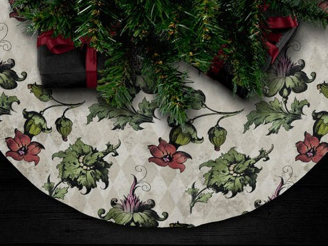 Top 5! Apothecary Witch Plant | Steampunk Botanical Herbs Brushed Polyester Tree Skirt