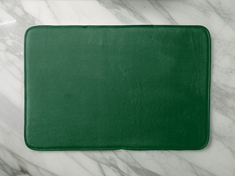 Top 5! Emerald Green Minimalist Solid Color Bath Mat