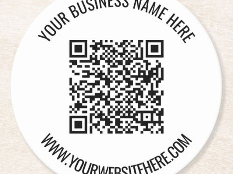 Review Your QR Code and Custom Text Paper Coaster