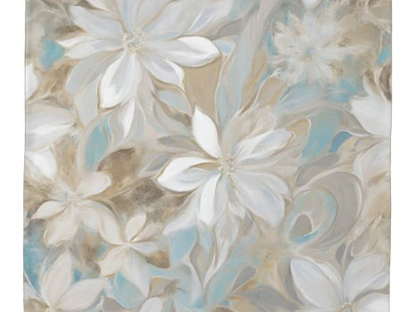 Best Deals! Beige Brown Teal Blue Floral Duvet Cover