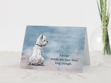 Best Price! Loss of Westie Condolence Sympathy Holiday Card