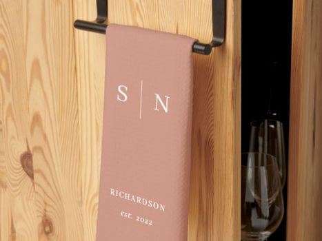 Best Price! Minimal and Chic | Terracotta Monogram and Date Kitchen Towel