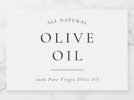 Hot Review! Modern Olive Oil or Food Label