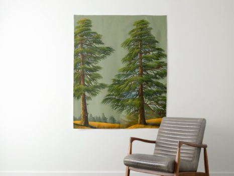 Hot Review! Abstract Rustic Northern Pine Tapestry