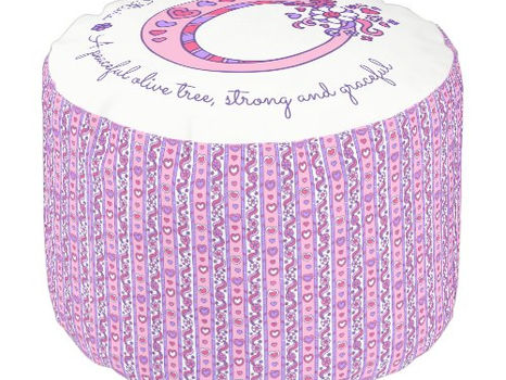 Hot Review! Olivia letter O monogram name meaning custom pouf