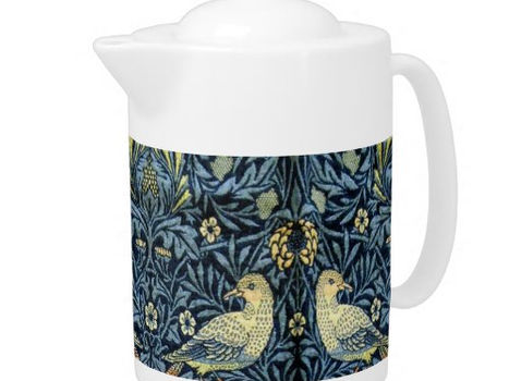 Top 5! William Morris Vintage Floral Bird Teapot