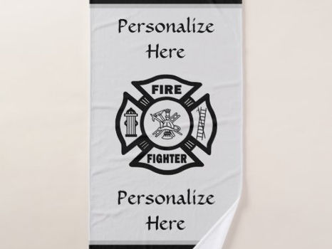 Big Deals! Firefighter Fire Rescue Bath Towel