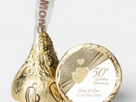 Top 5! Elegant 50th Wedding Anniversary Hershey®'s Kisses®