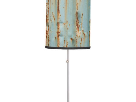 Best Price! Rusty Blue Painted Metal Texture Table Lamp