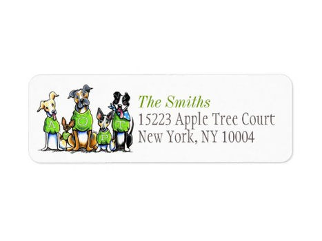 Big Deals! Adopt Shelter Dogs Off-Leash Art™ Green Title Label