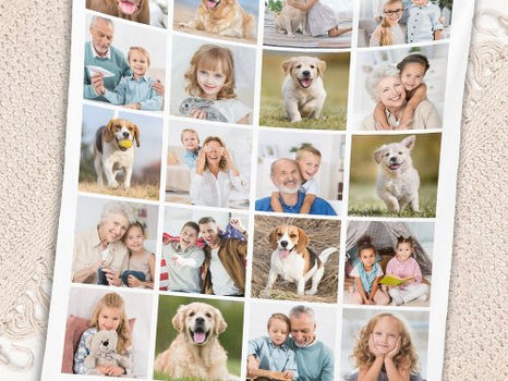 Hot Deals! Simple 20 Photo Collage Customized Modern Pictures Fleece Blanket